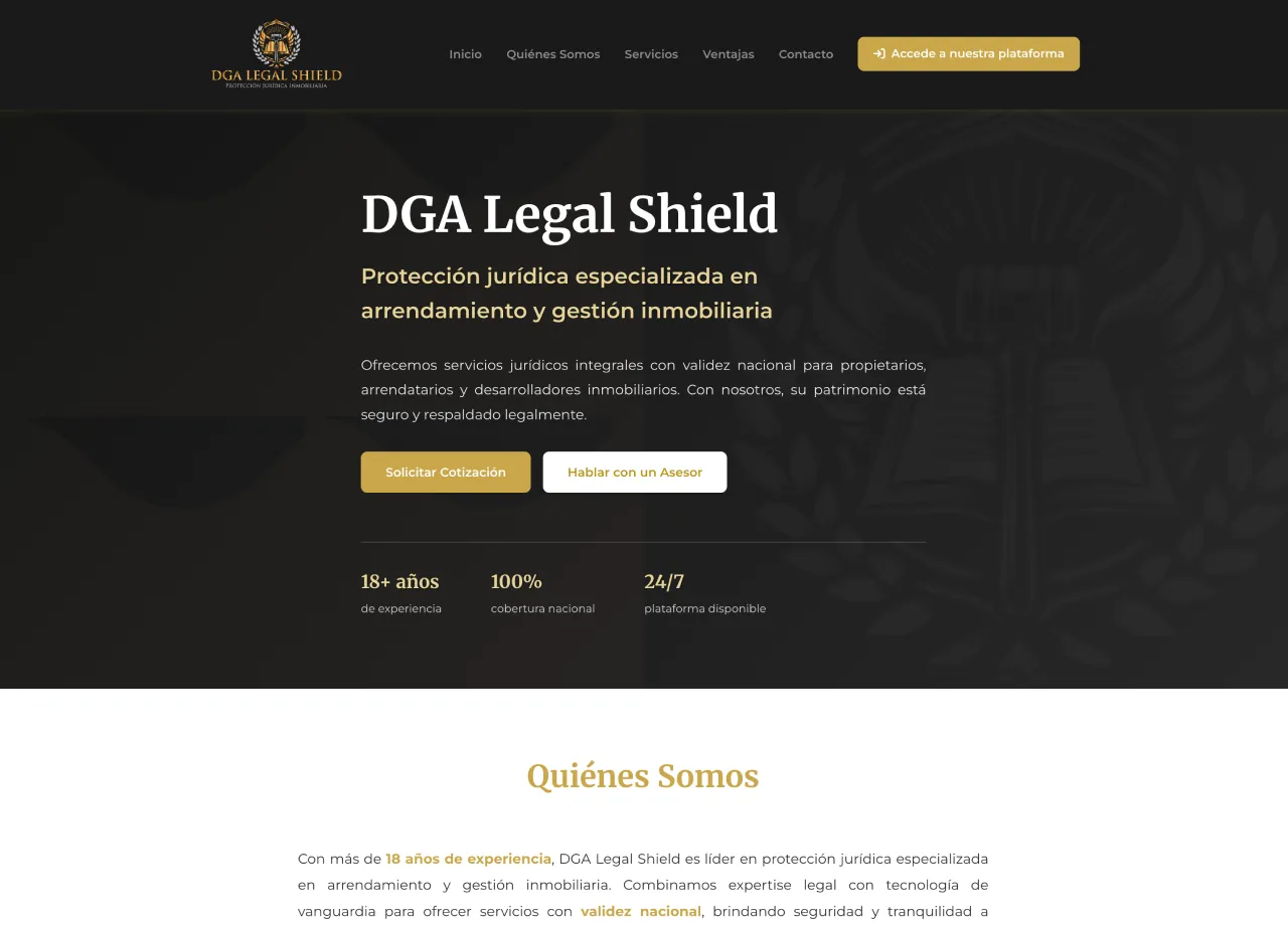 Ejemplo de sitio web para plan Web Profesional