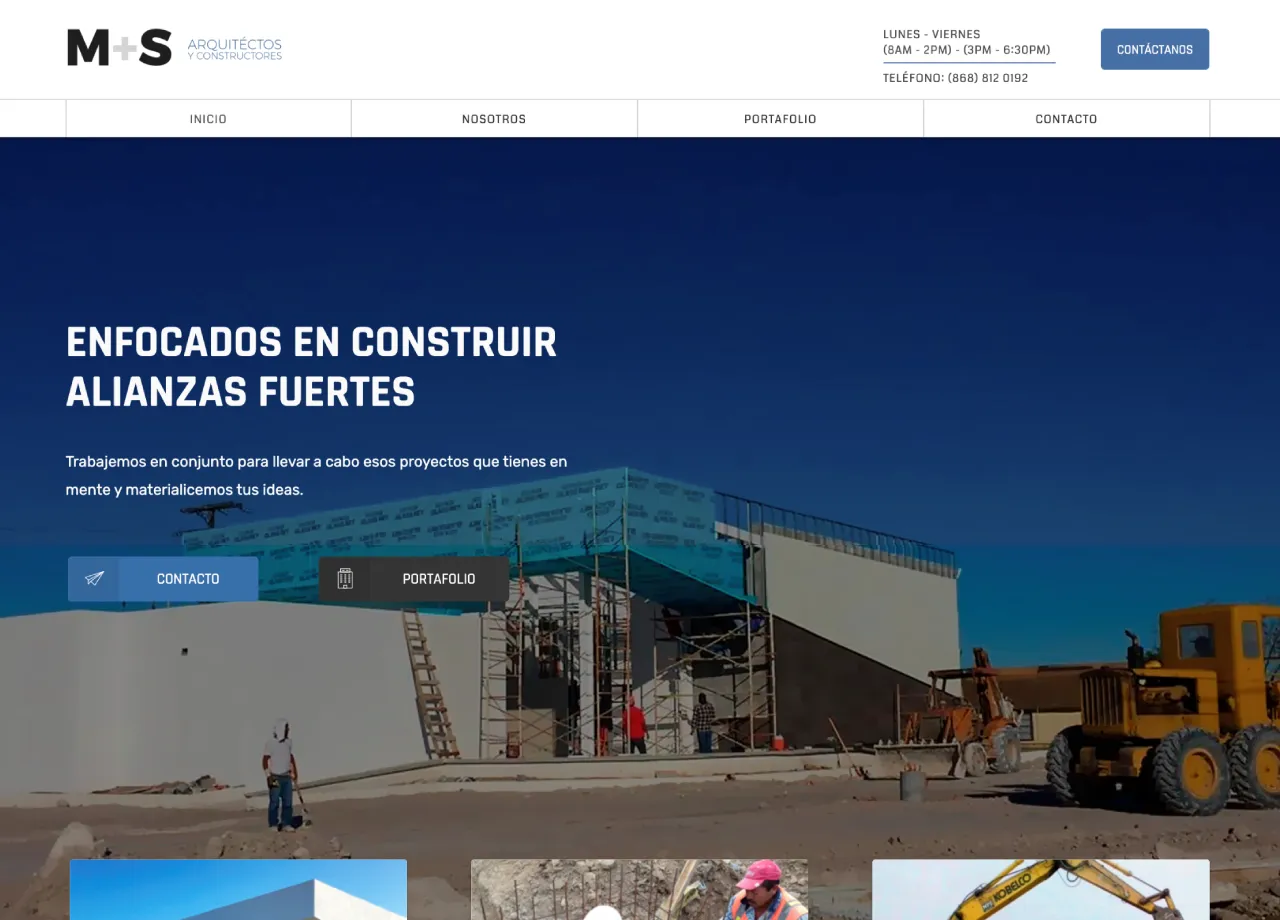 Ejemplo de sitio web para plan Web Maestra