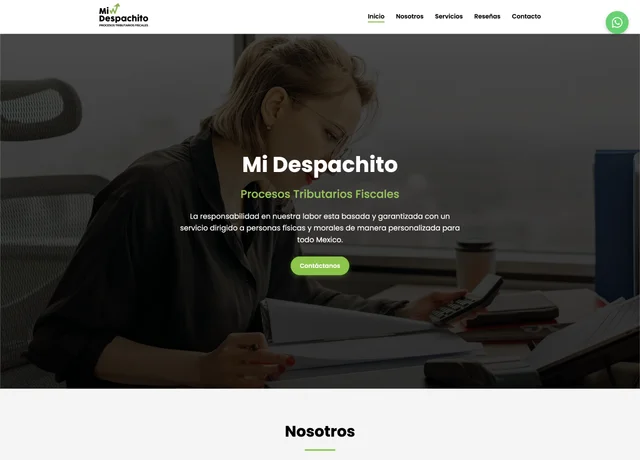 Captura del sitio web de Mi Despachito